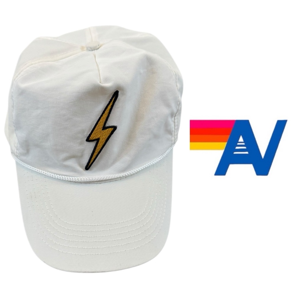 Aviator Nation White Lightning Bolt Cap